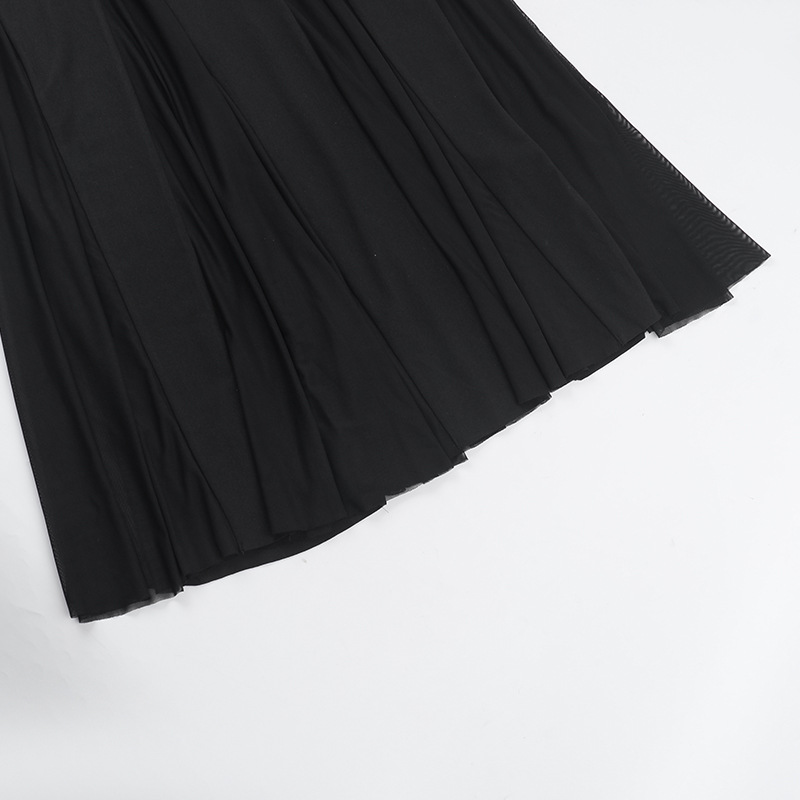 Slimming strapless mesh sexy dress