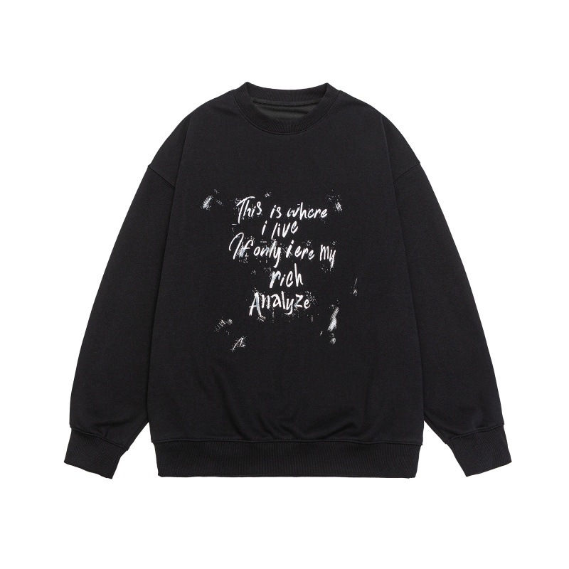 Teen Oversized Crew Alphabet Graphic Sweatshirt