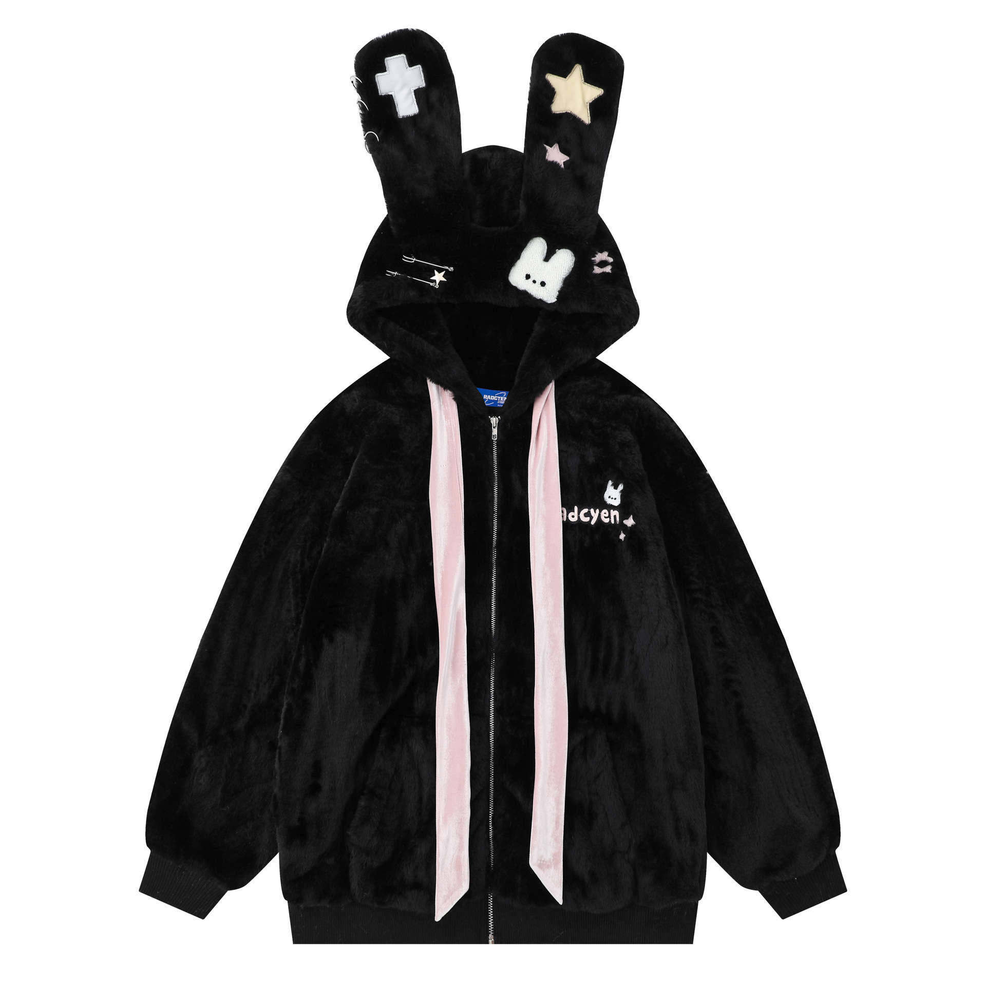 Loose Fleece-Lined Thick Warm Hooded Cotton Jacket