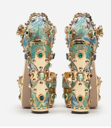 Plus Size Heel Water Block Heel Baroque Fish Mouth Women's Sandals