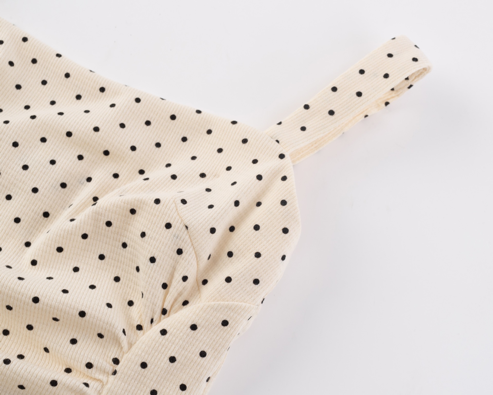 Square Neck Polka Dot Strapless Mini Dress