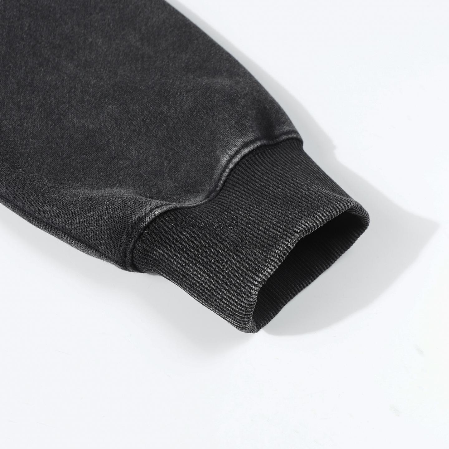 Faded Faux Layered Long Sleeve Hoodie