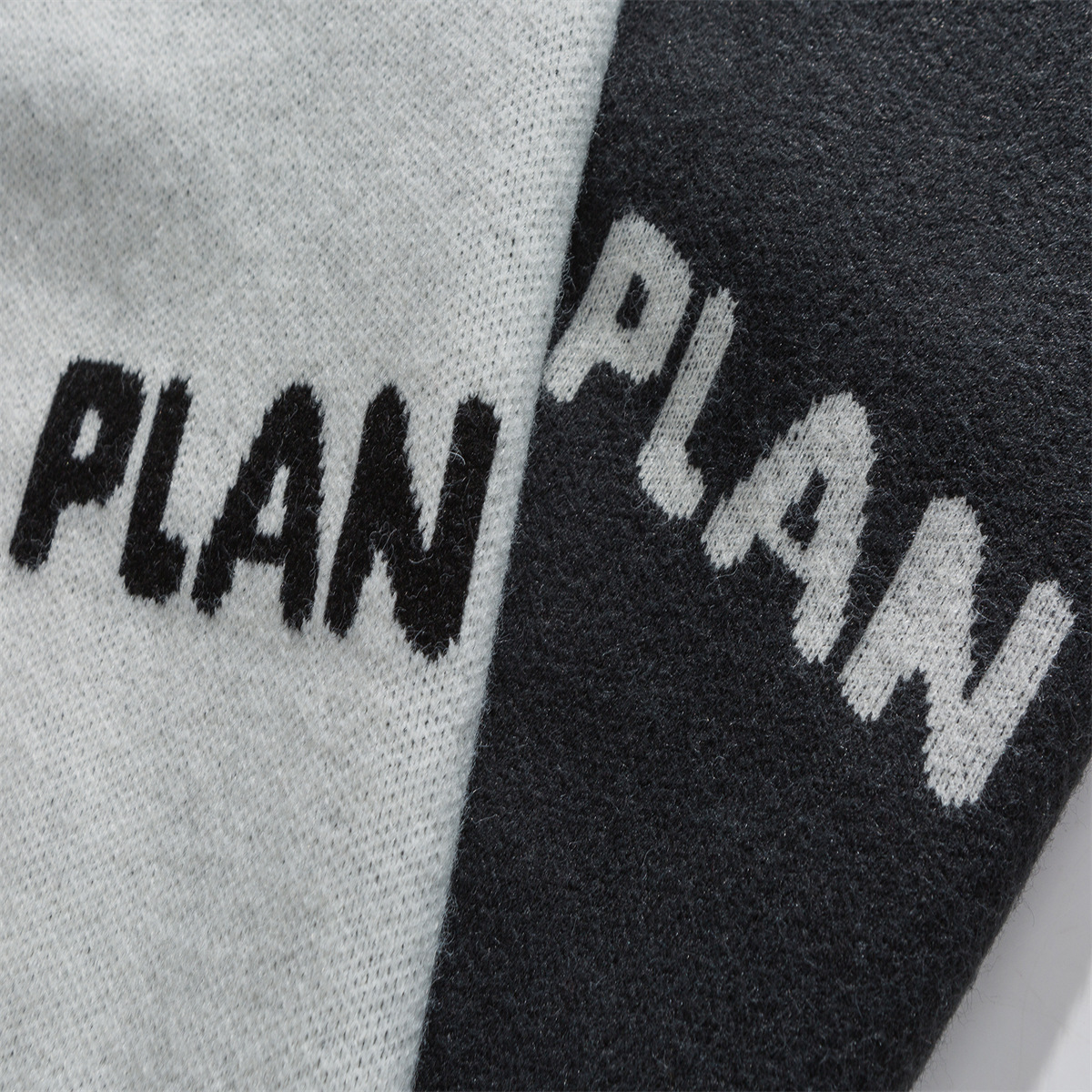 Oversized Color Block Japanese Workwear Sweater