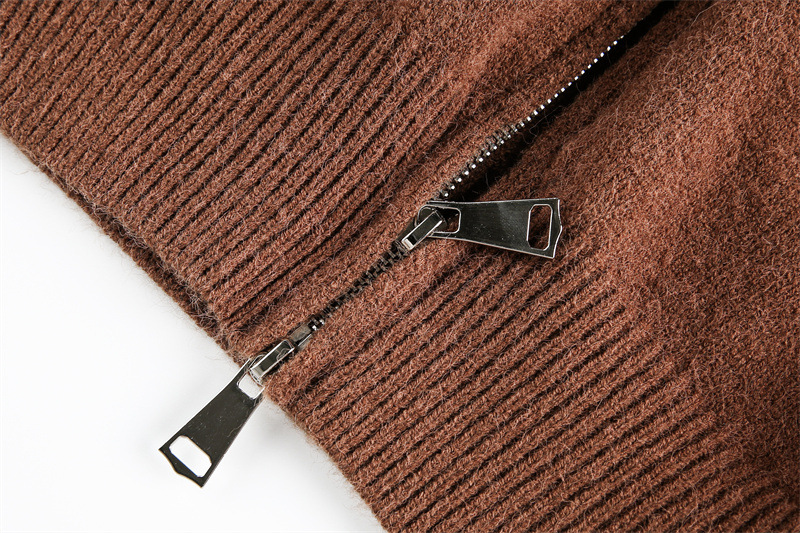 Japanese Workwear Plain Oversized Cardigan Notched Collar