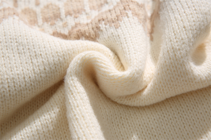 Oversized Japanese Workwear Jacquard Sweater