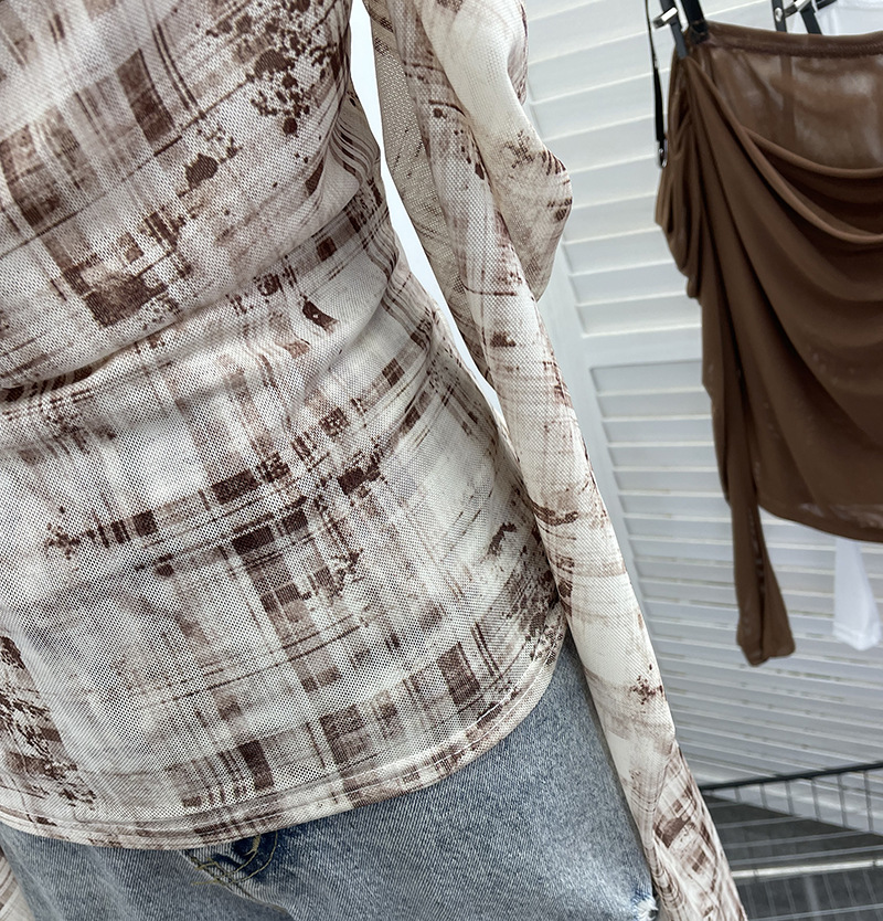 Sexy Asymmetric Full Sleeve Spandex Tee