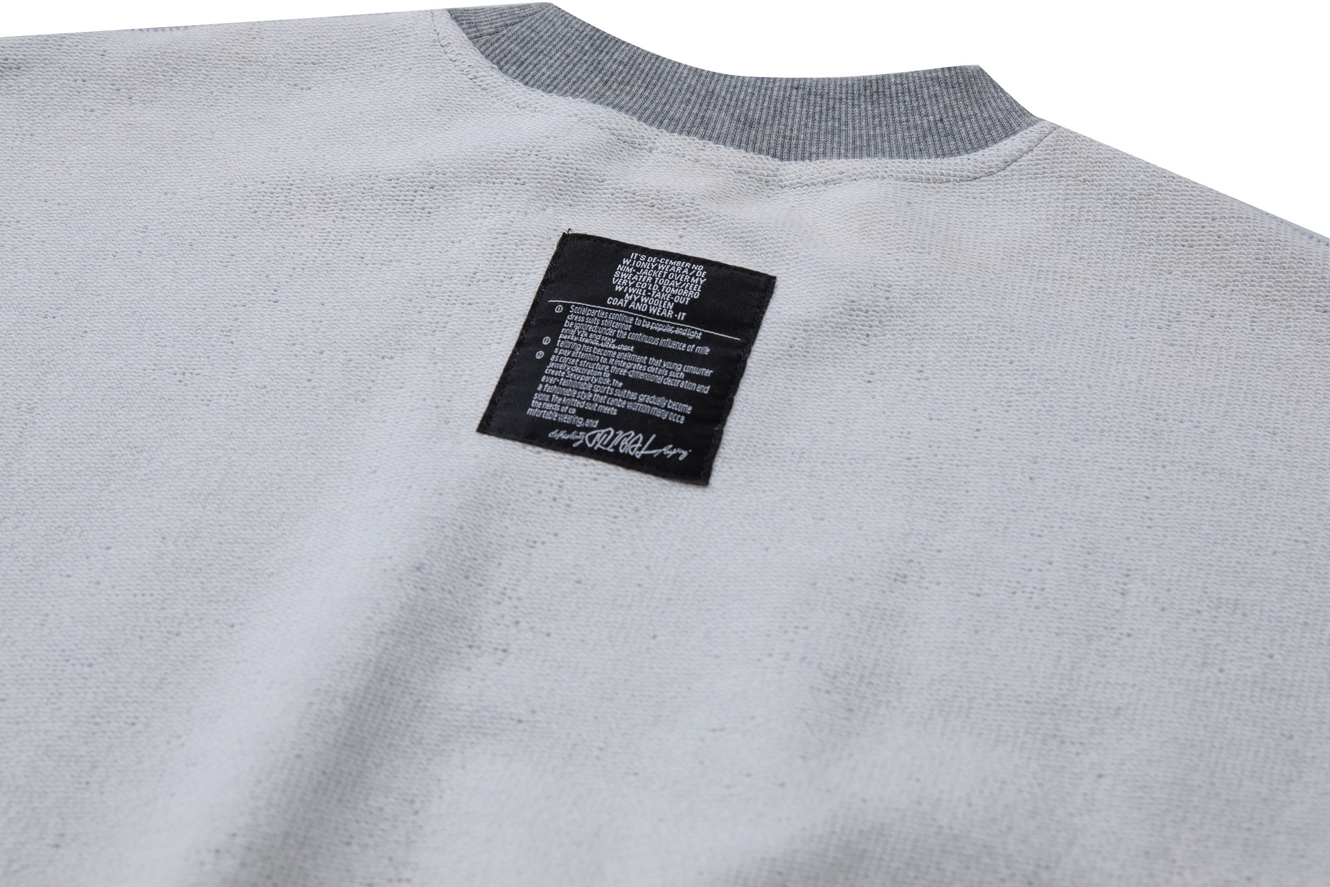 Oversized Contrast Panel Inverted Cotton Blend Graphic Hoodie