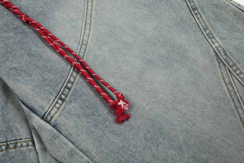 Streetwear Hip-Hop Deconstructed Patchwork Knife-Edge Jeans Unisex Loose Distressed Washed Vintage Wide-Leg Pants