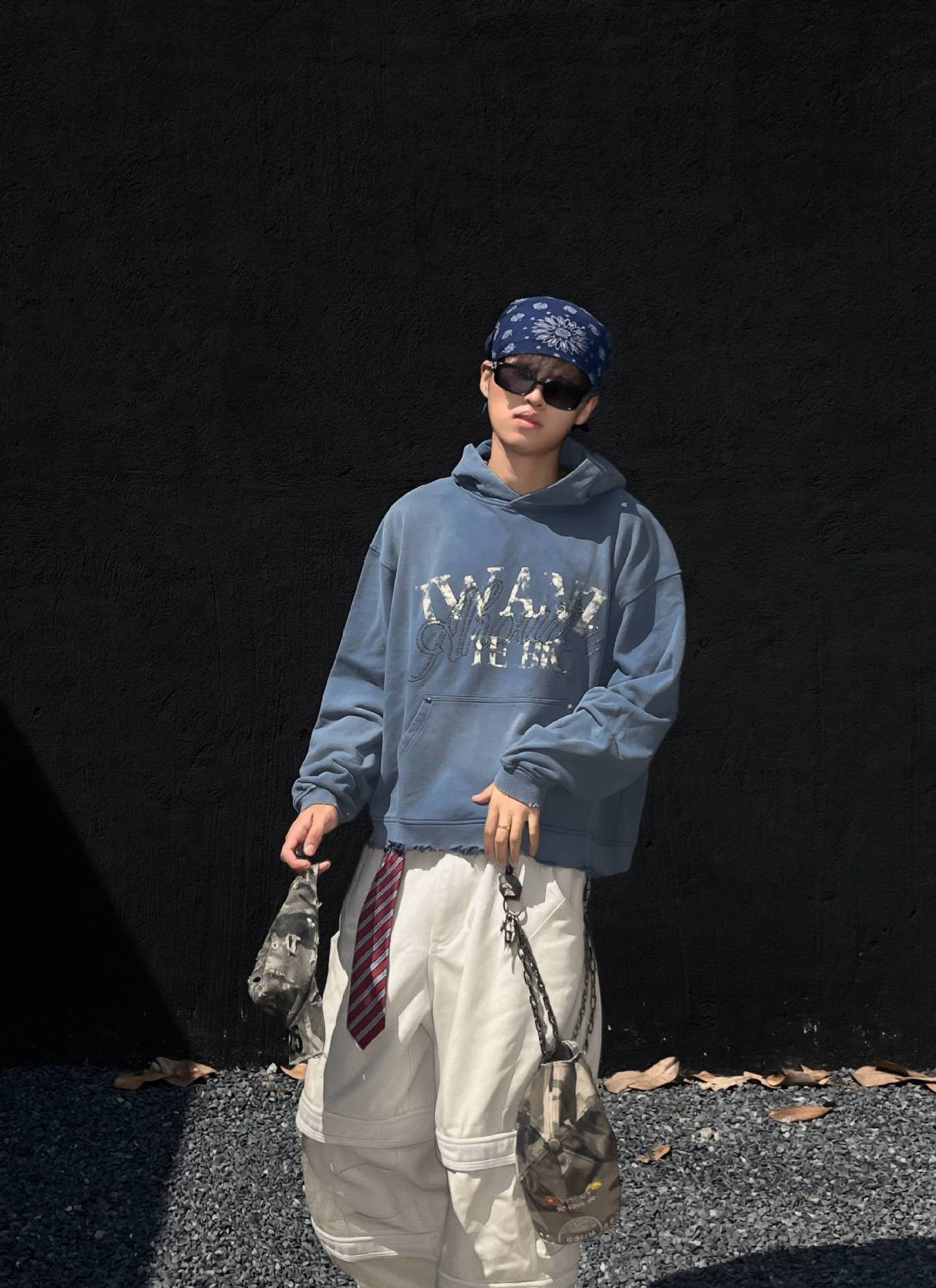 Man's American Retro Cotton Hoodie
