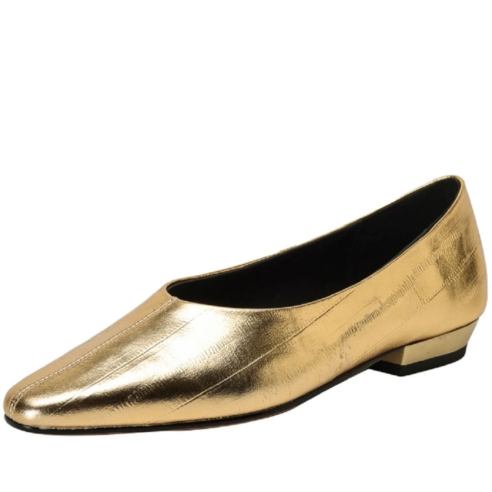 Fashion Genuine Leather mid heels woman elegant Loafer office lady square toe party pumps