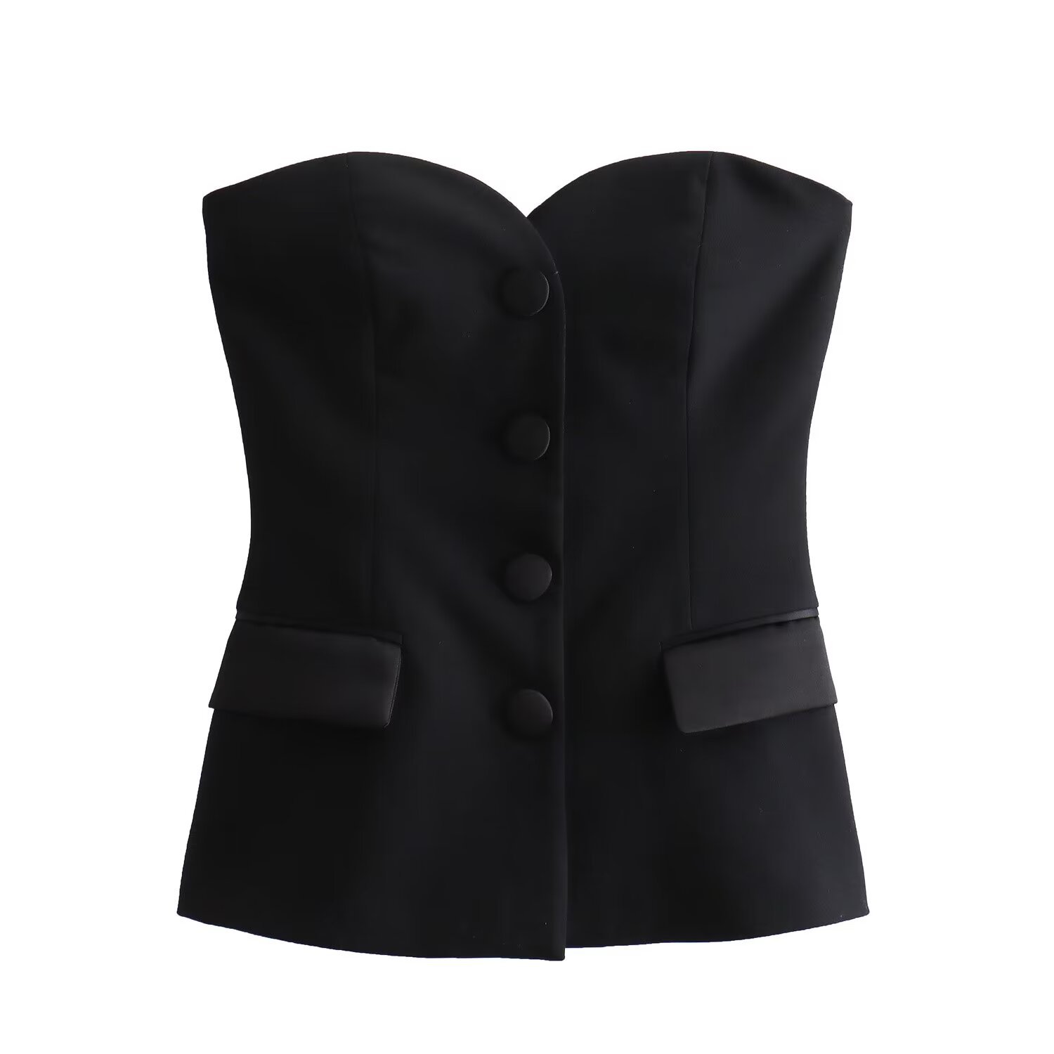 Solid Open Back Chest Patch Bandeau