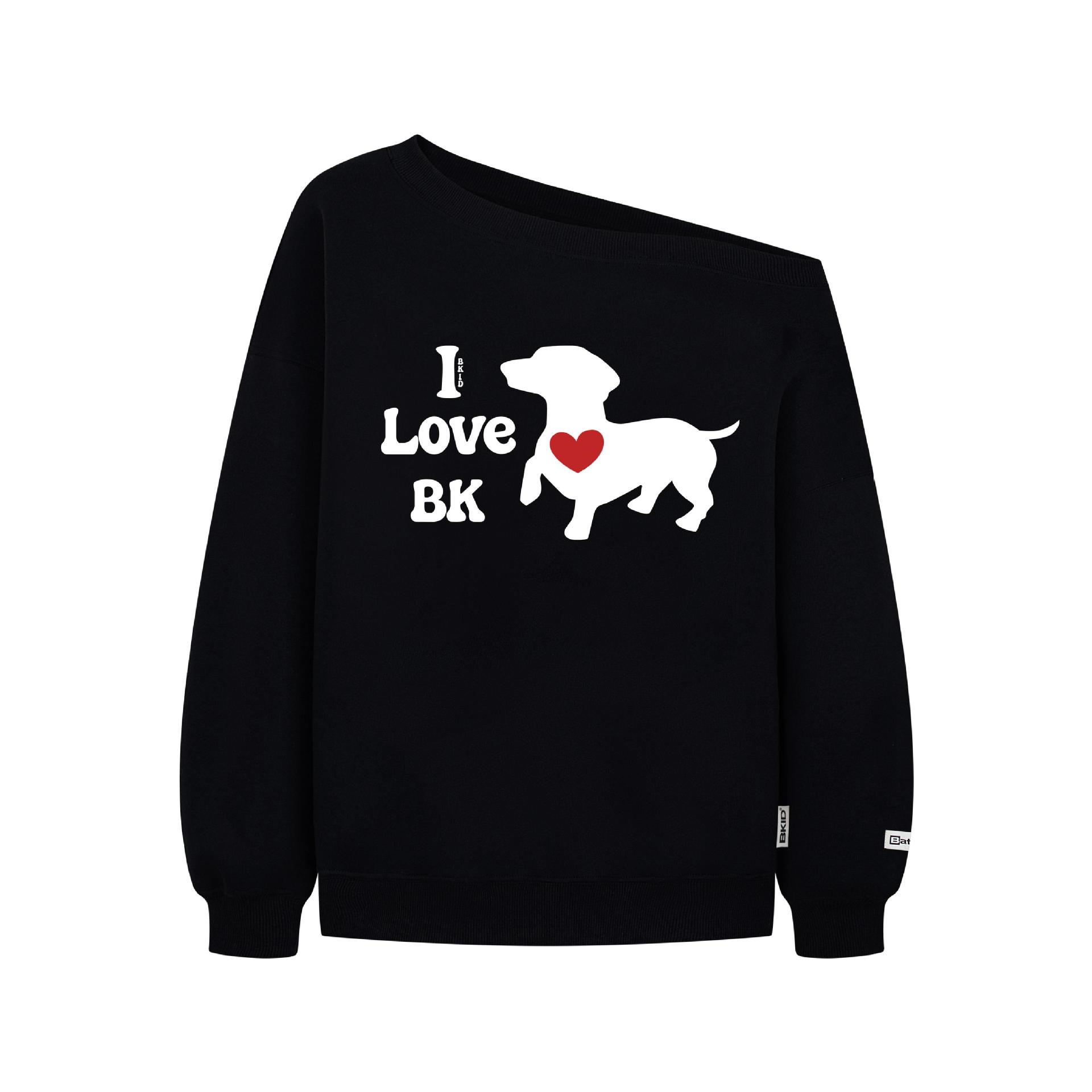Cotton Bardot Puffy Dog Print Hoodie