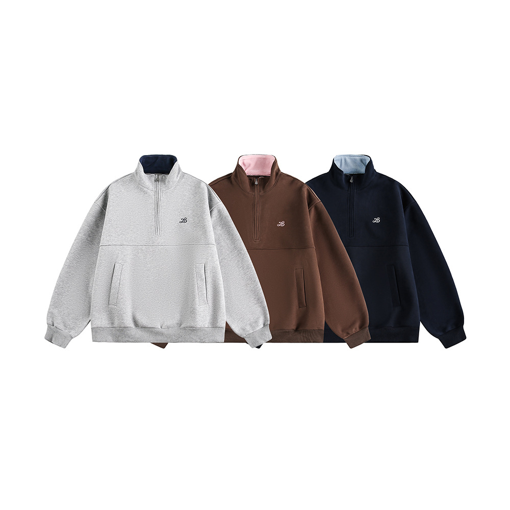 American Oversized Zip-Up Sweatshirt