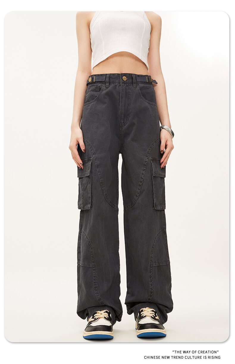 Unstructured Relaxed Fit Cotton Cargo Pants