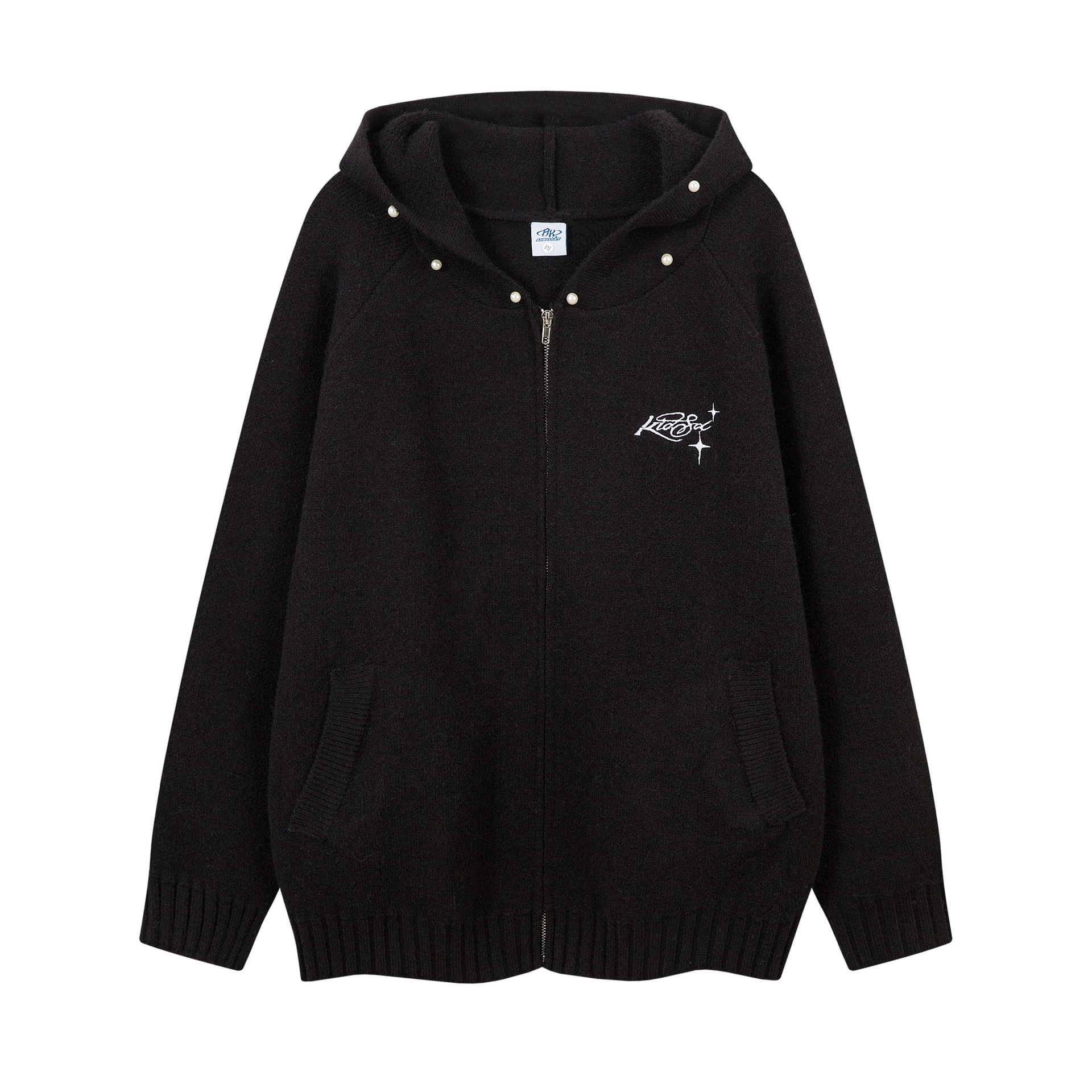 Acrylic Jacquard Long Sleeve Loose Fit Cardigan