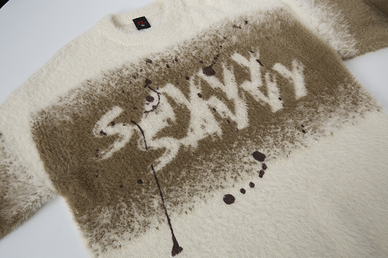 Oversized Jacquard Long Sleeve Sweater