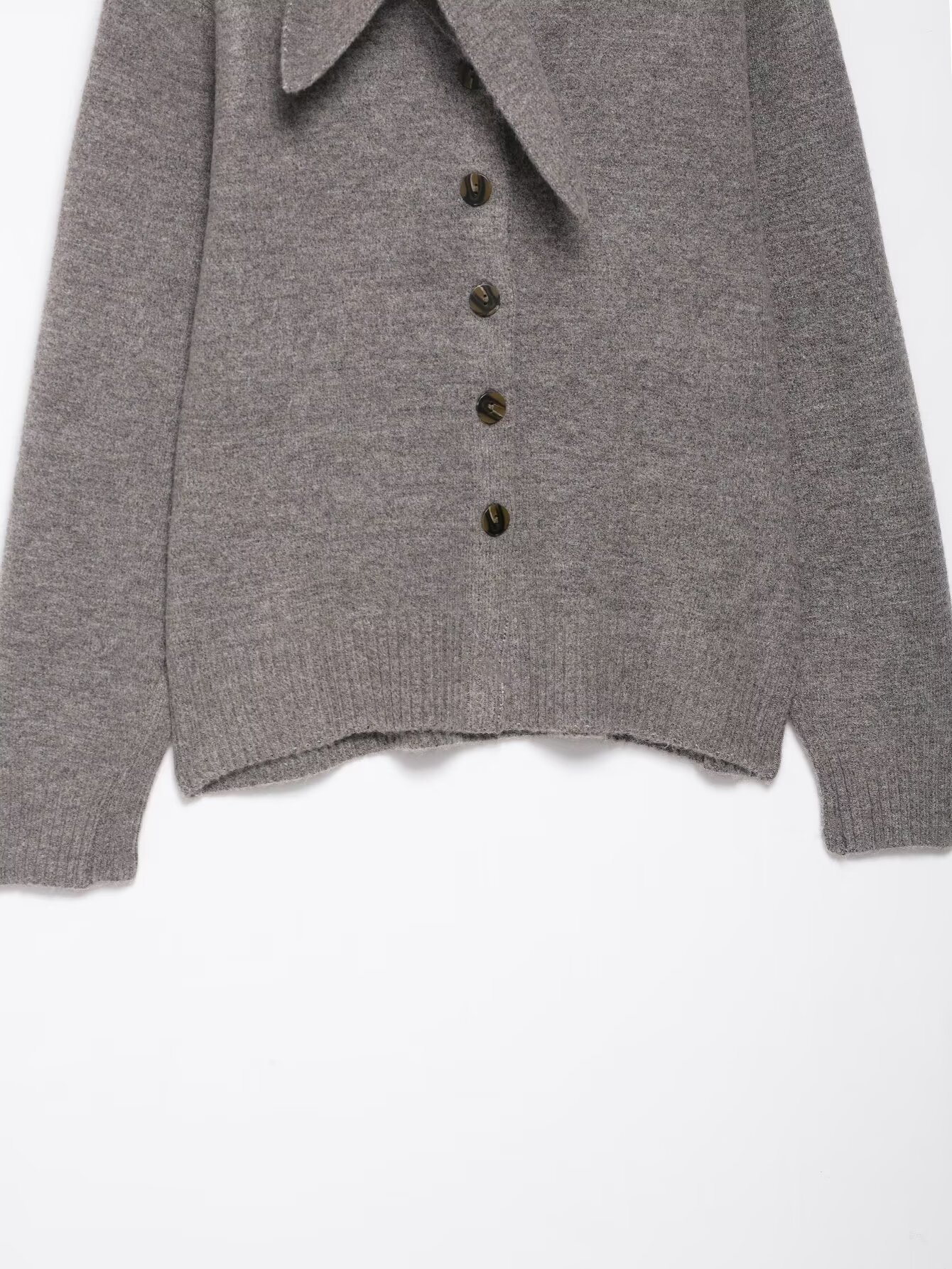 Stole Trim Knit Jacket