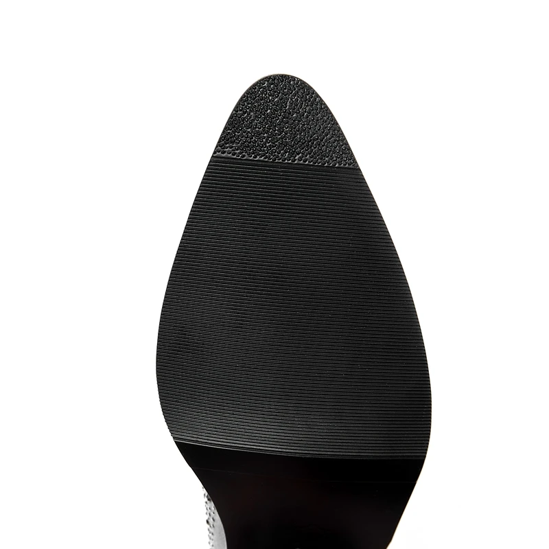 Ladies Tapered Toe Chunky Suede Crystal Mules