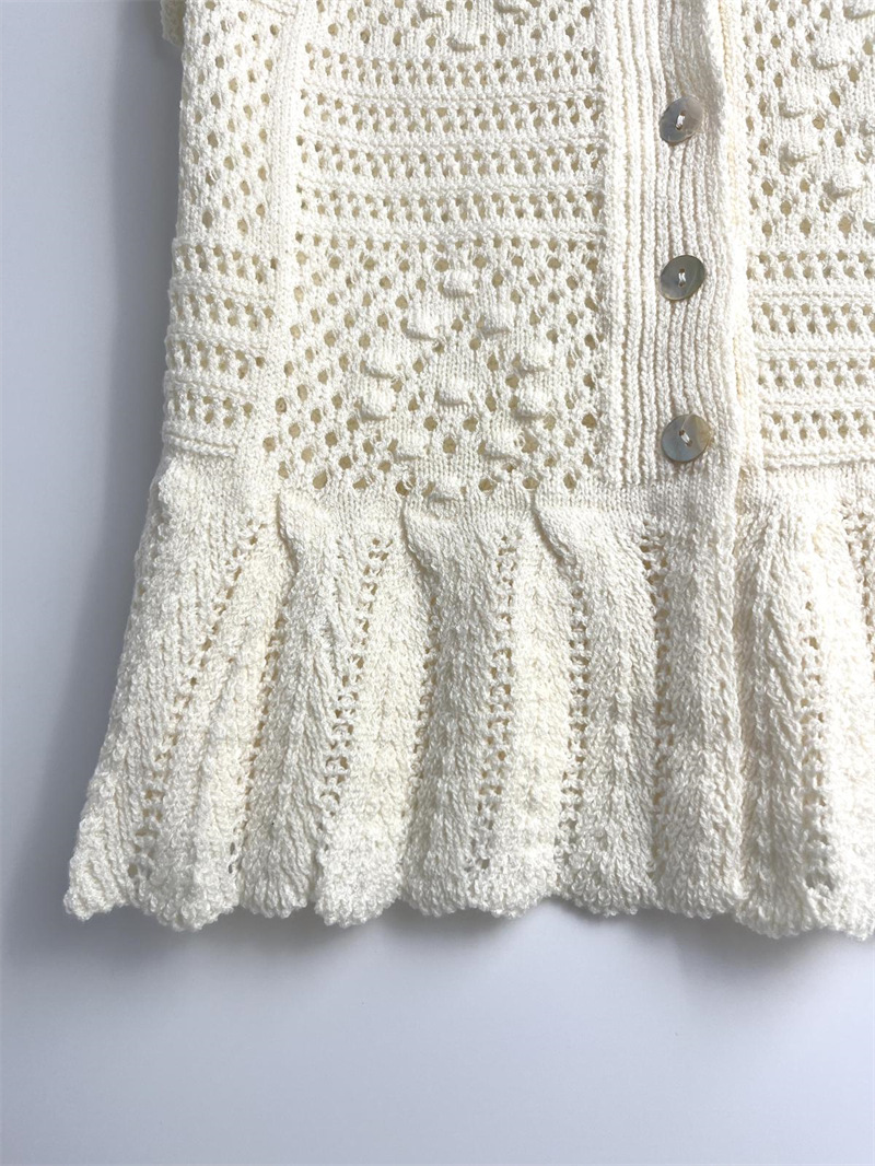 Modern Ladies Plain Crew Open Front Polyester Knit
