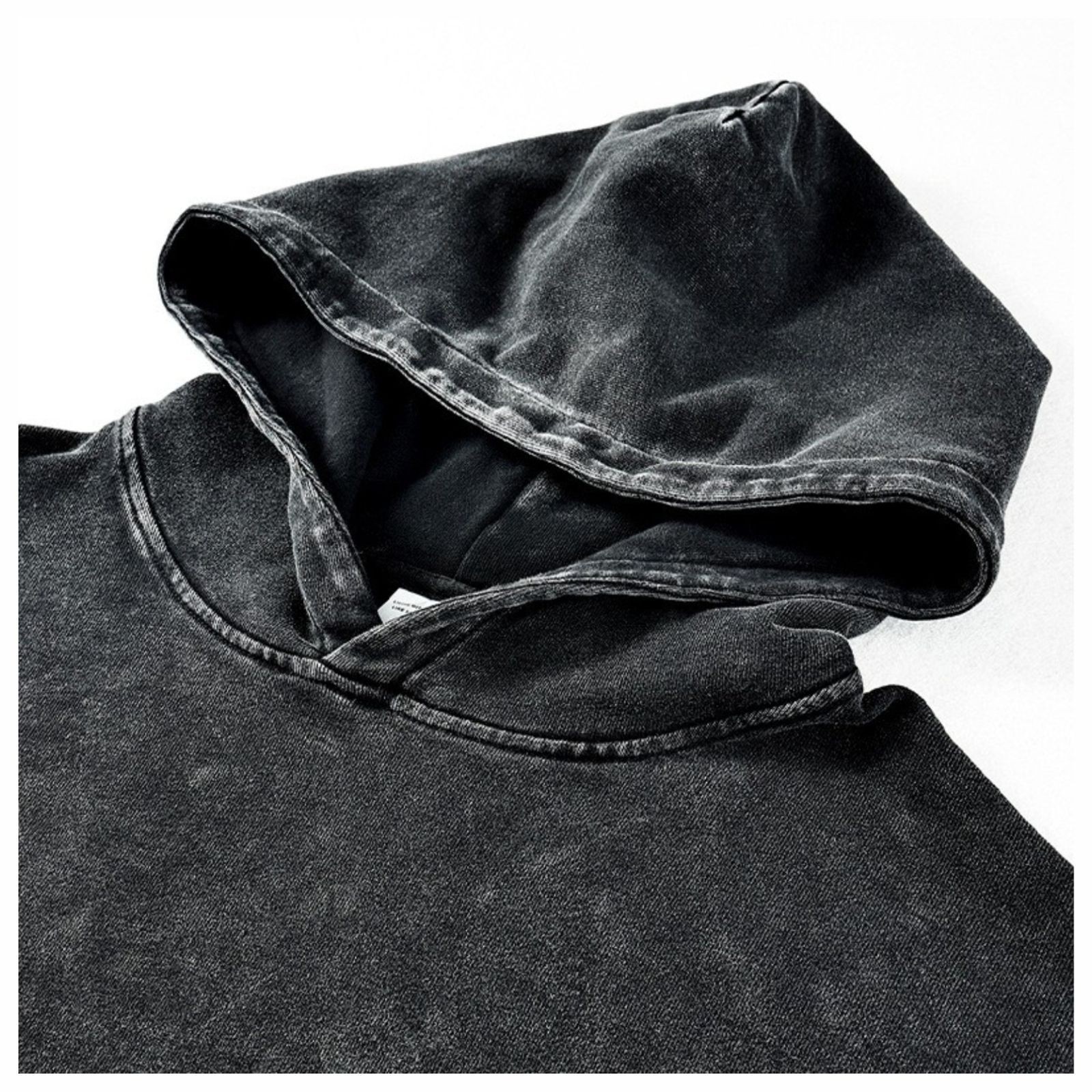Oversized Faded Destroyed Graphic Hoodie