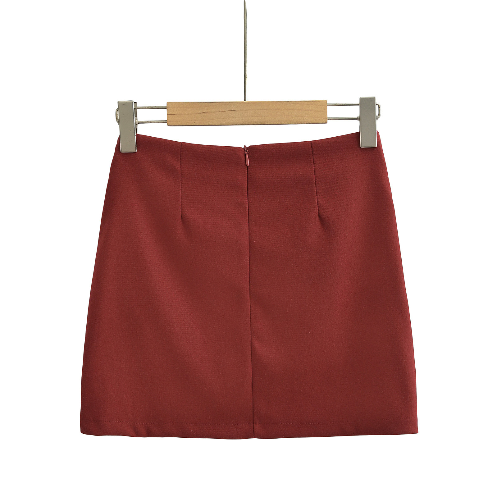 Asymmetrical Unprinted Cotton Blend Streetwear Skirt