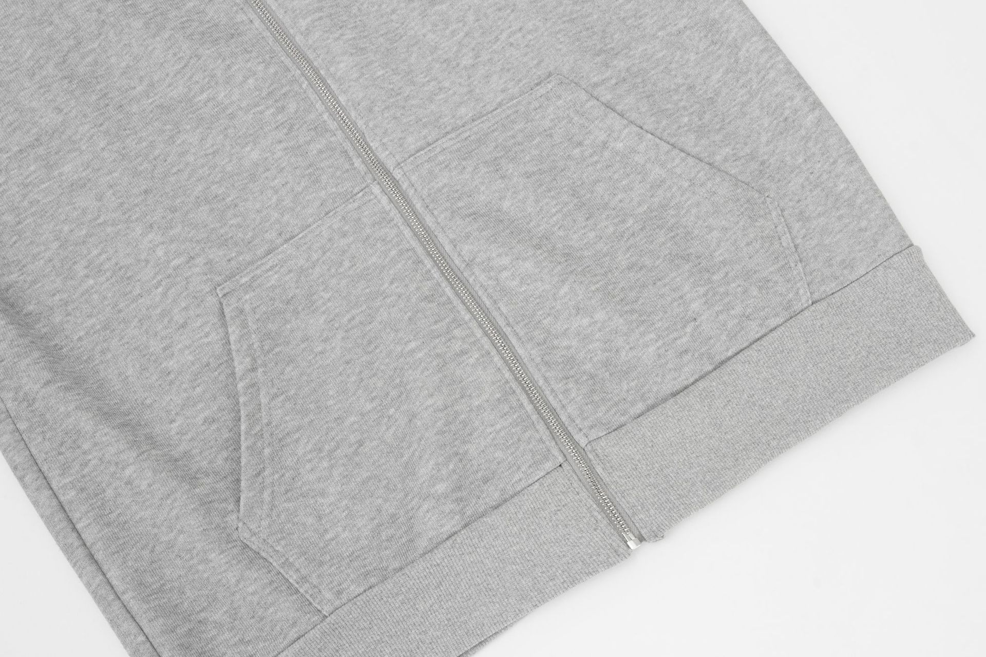 Oversized Checkered Cotton Zipper Hoodie