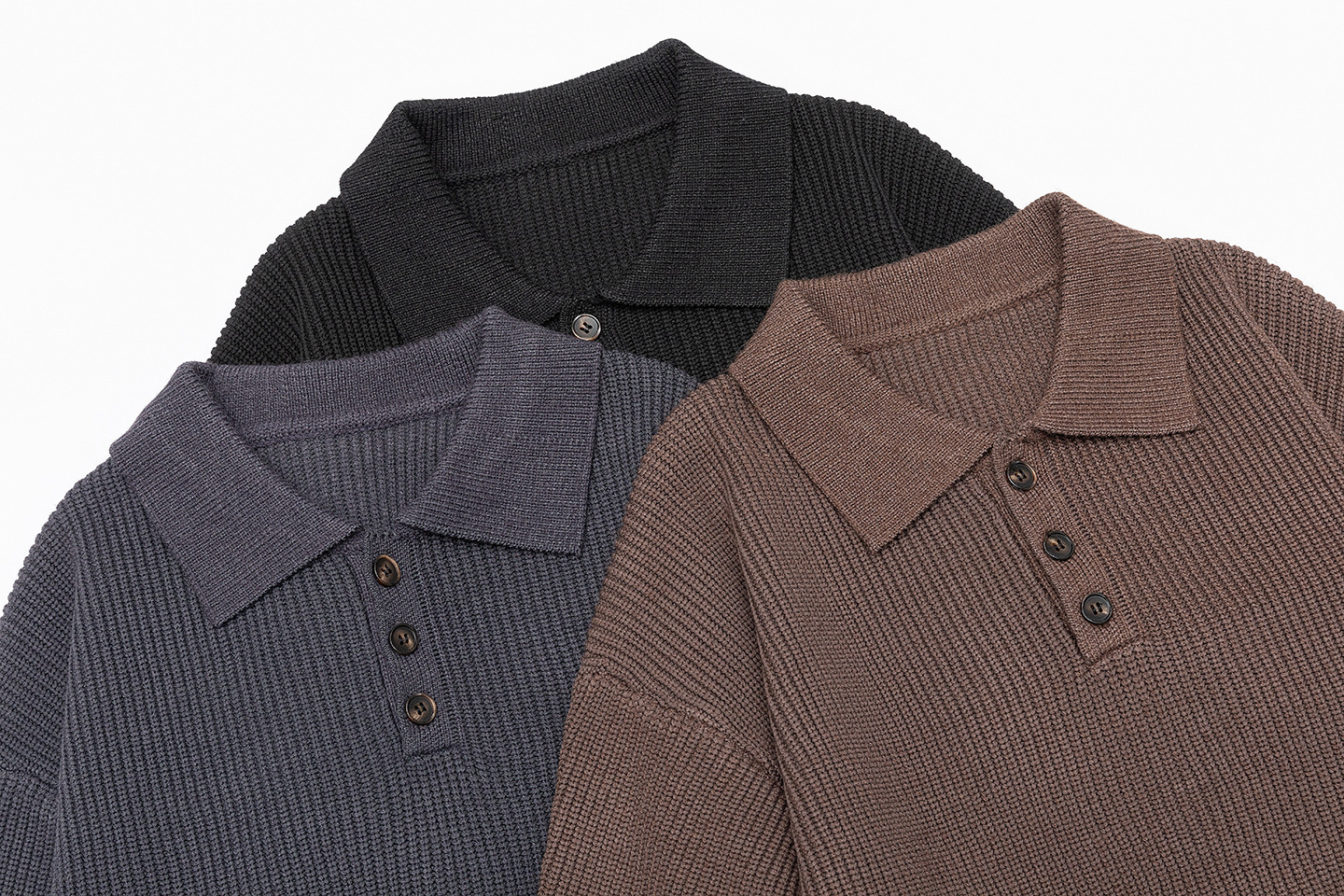 Man's Plain Polyester Pullover Sweater