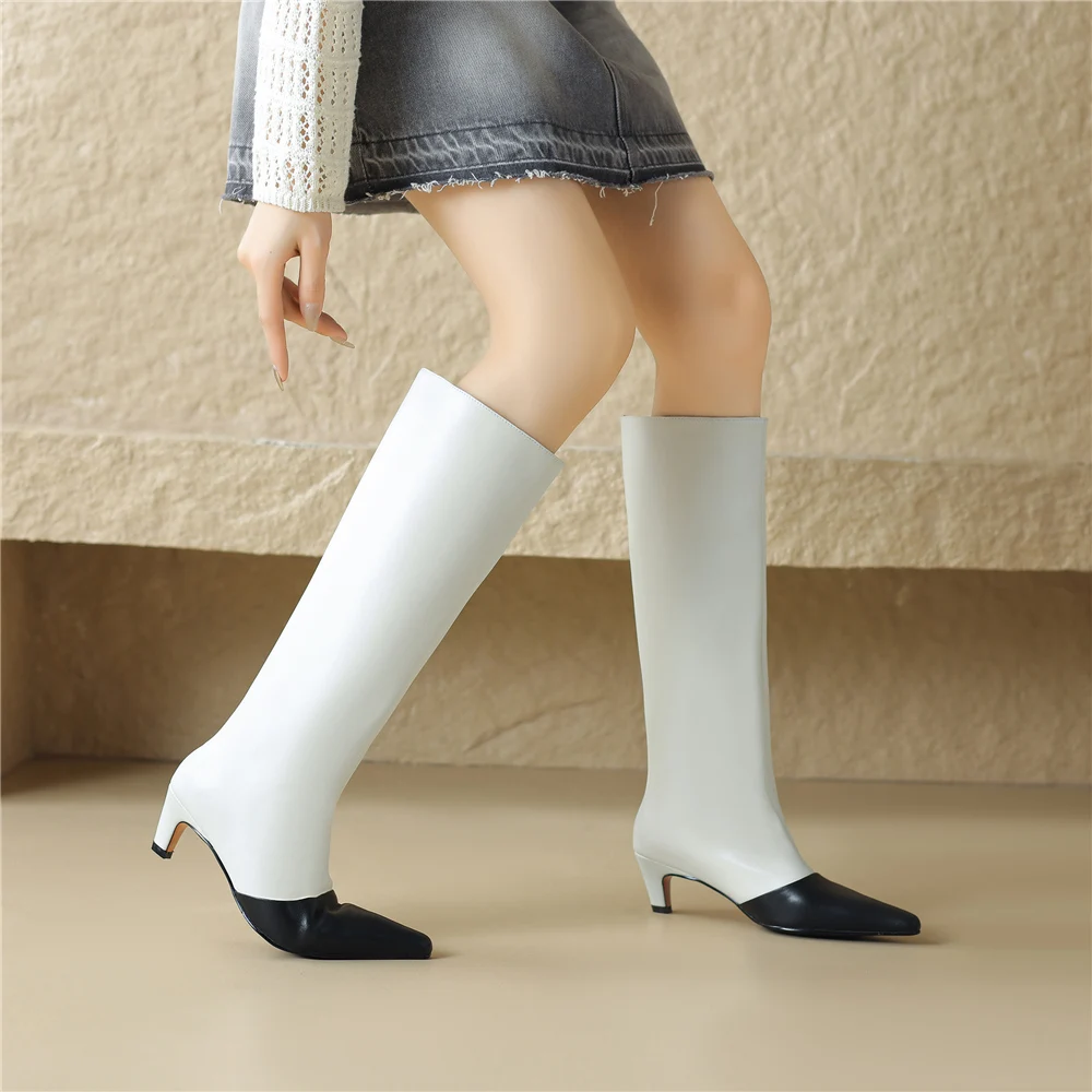 Ladies Classic Pointy Cowhide Tall Boot