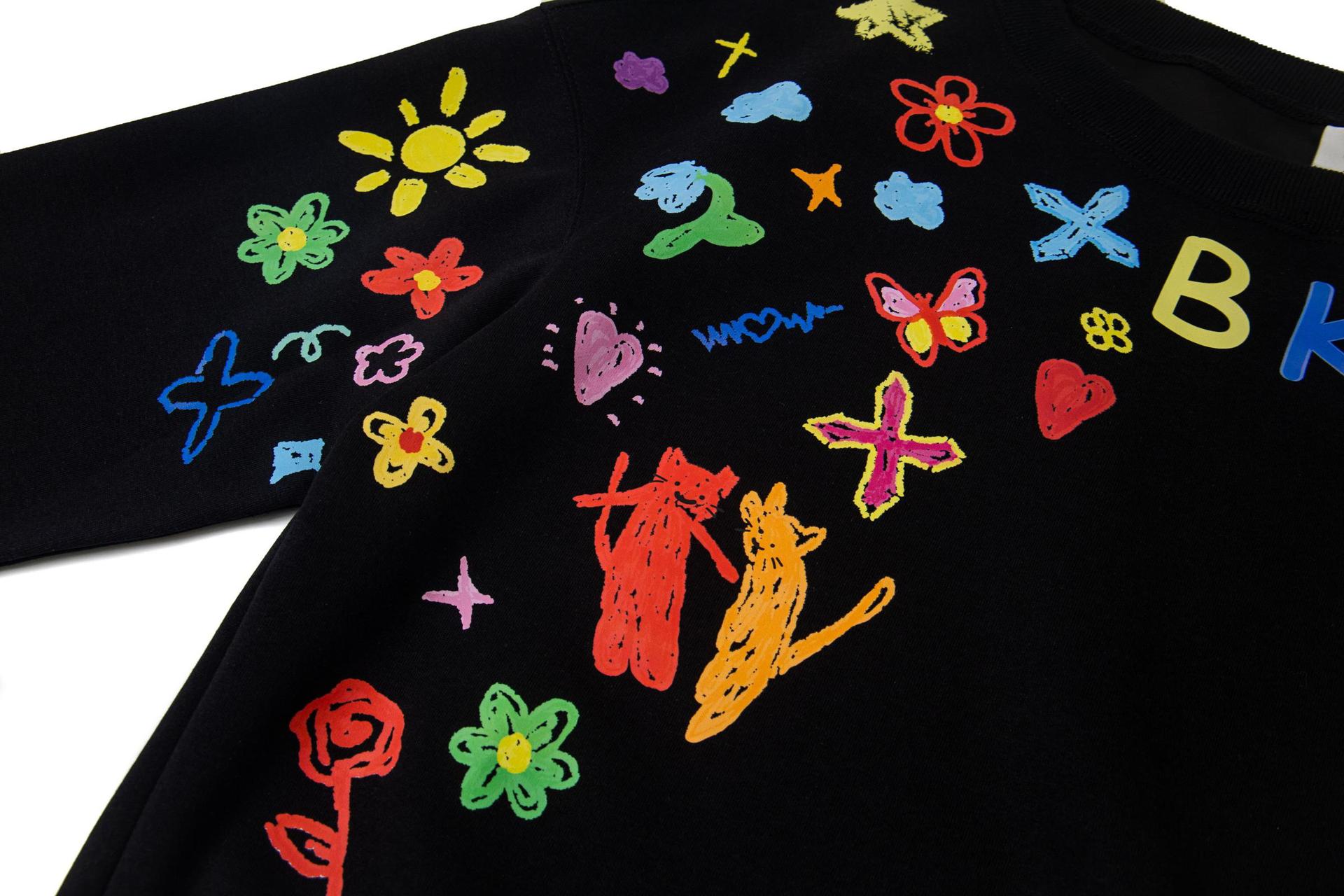 Slouchy Cotton Graphic Hoodie