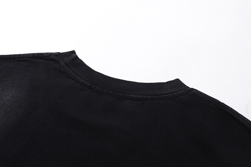 Vintage Mixed Stitched Cotton Crew Sweatshirt