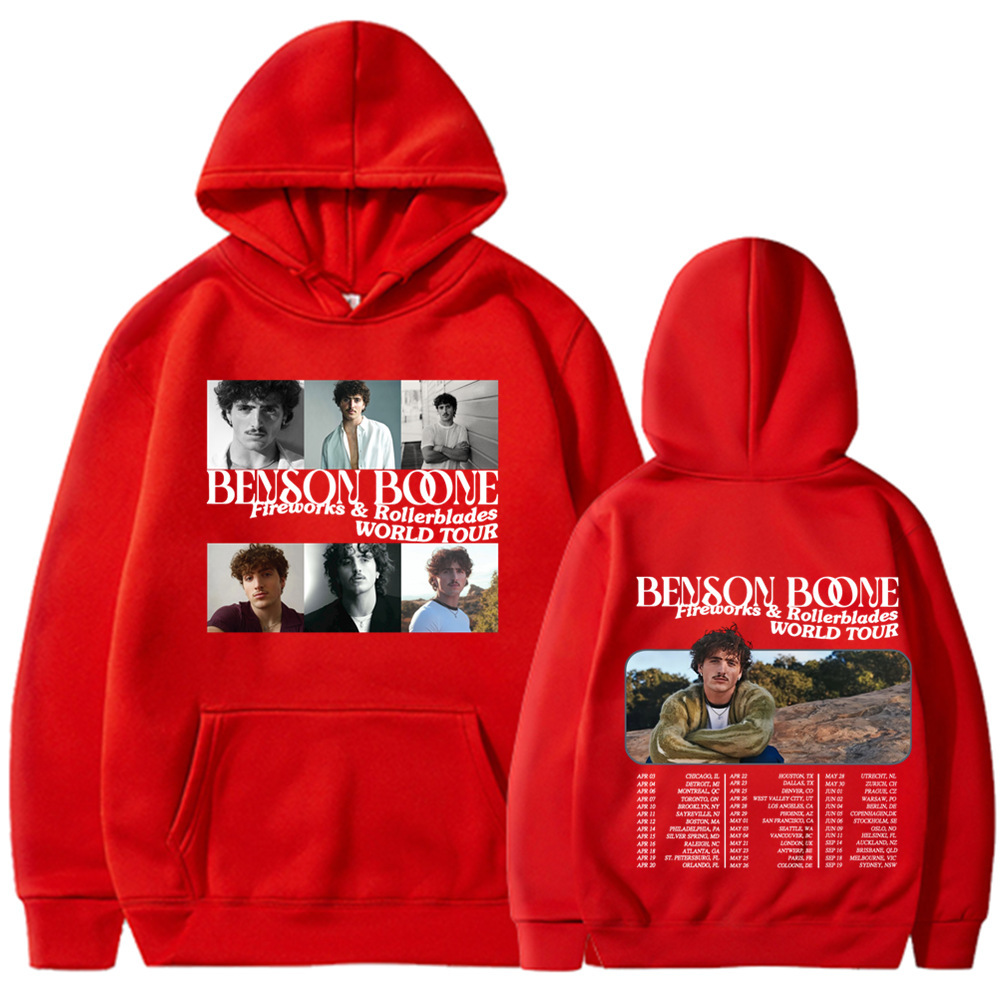 Ladies Loose Fit Long Sleeve Patterned Hoodie