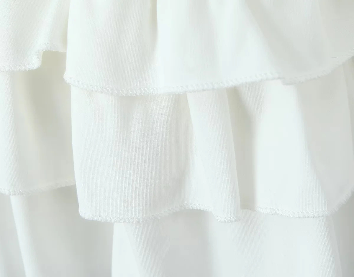 Square neck high elasticity sleeveless short skirt