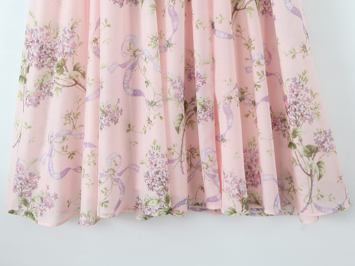 Sleeveless Botanical Print Halter Backless Side Slit Dress