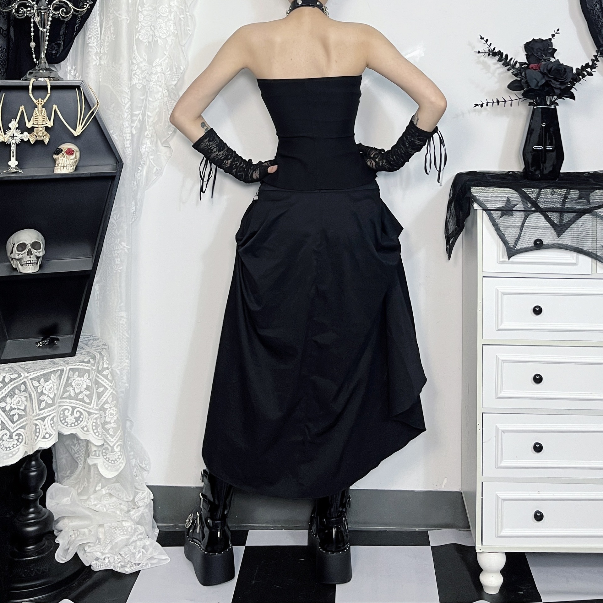 Sophisticated Flared Solid Color Skirt