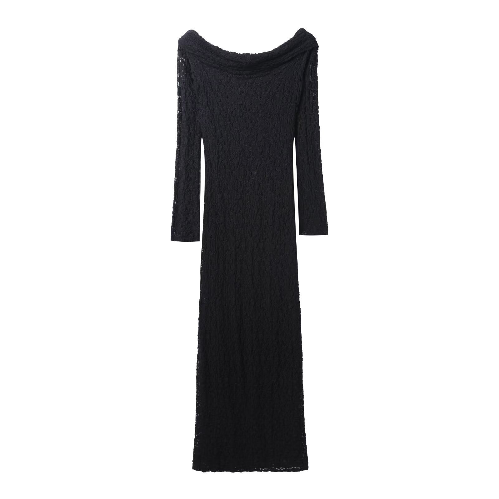 Ladies Single Shoulder Sleeveless Dark Polyester Dress