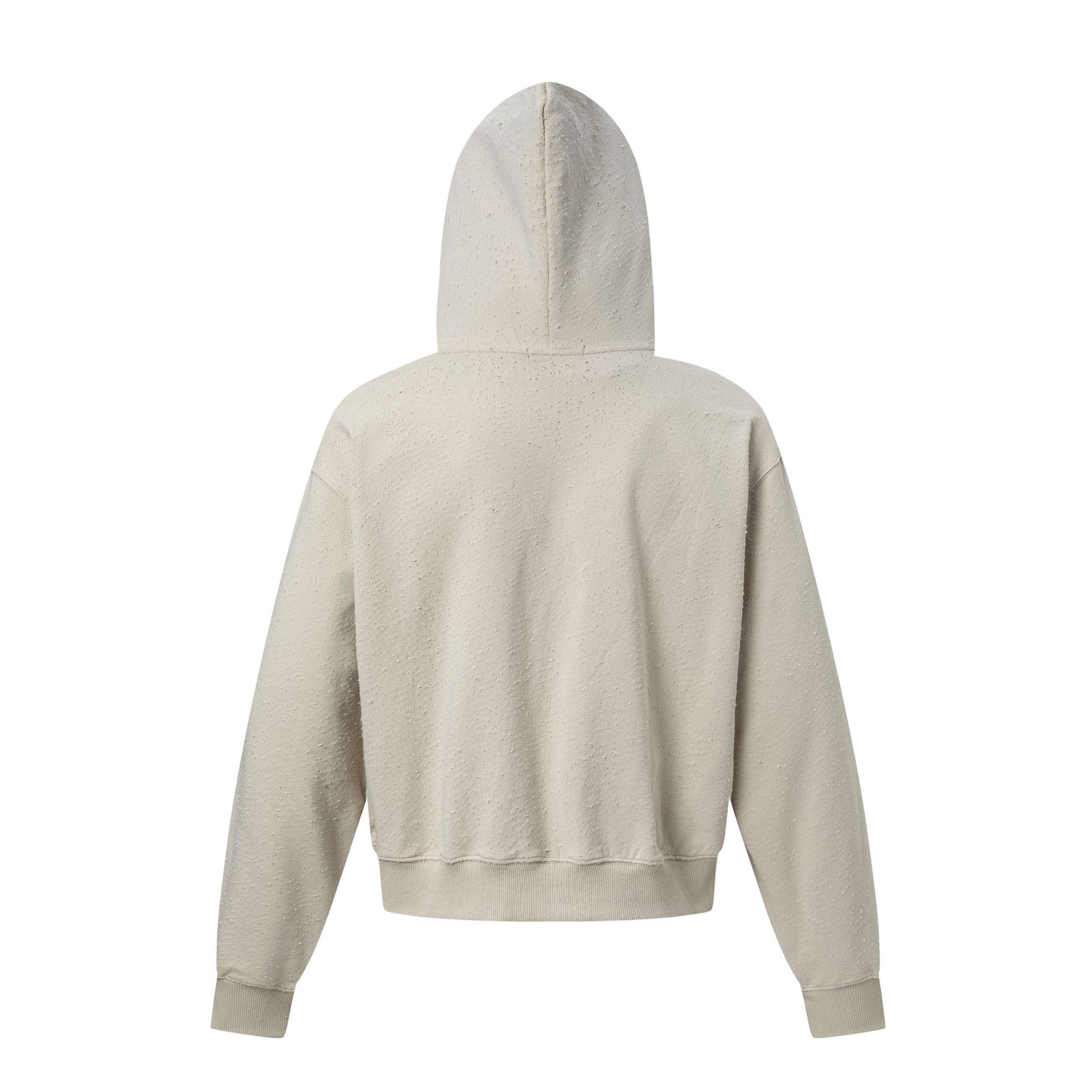 Guy's Retro Cotton Graphic Oversized Ripped Hoodie