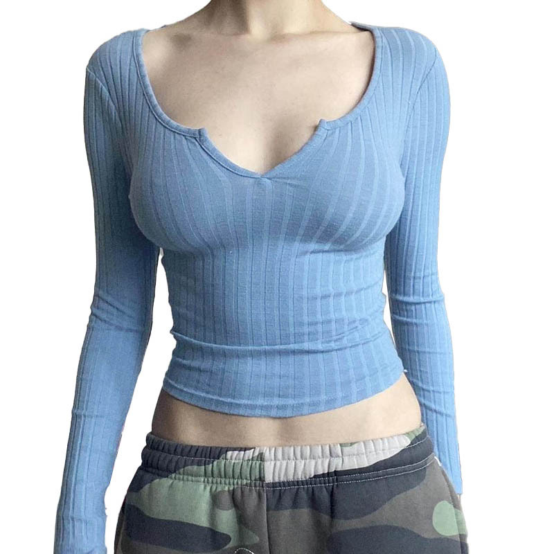 V-Neck Full Sleeve Stretch Top
