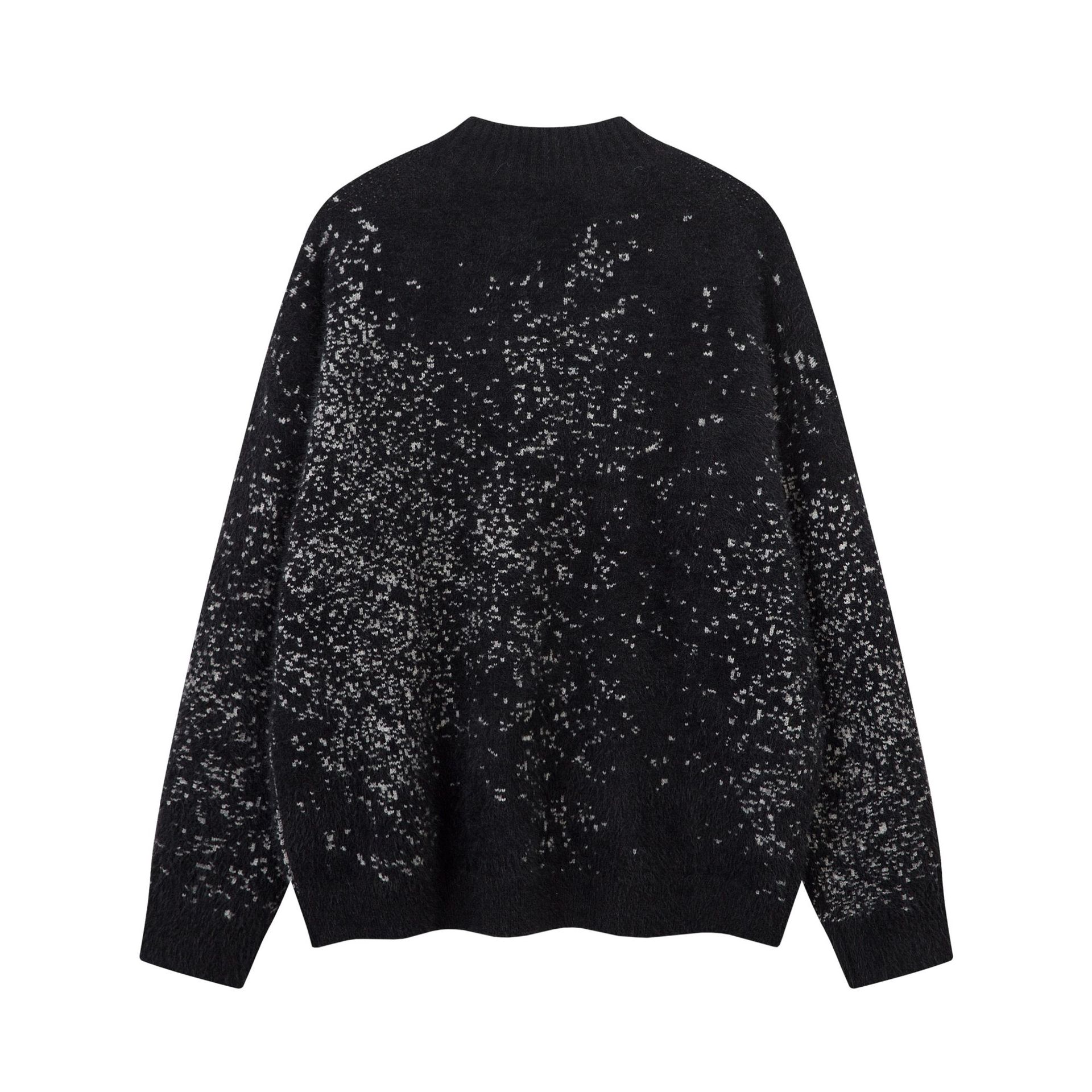 Retro Two-Tone Plunge Sweater