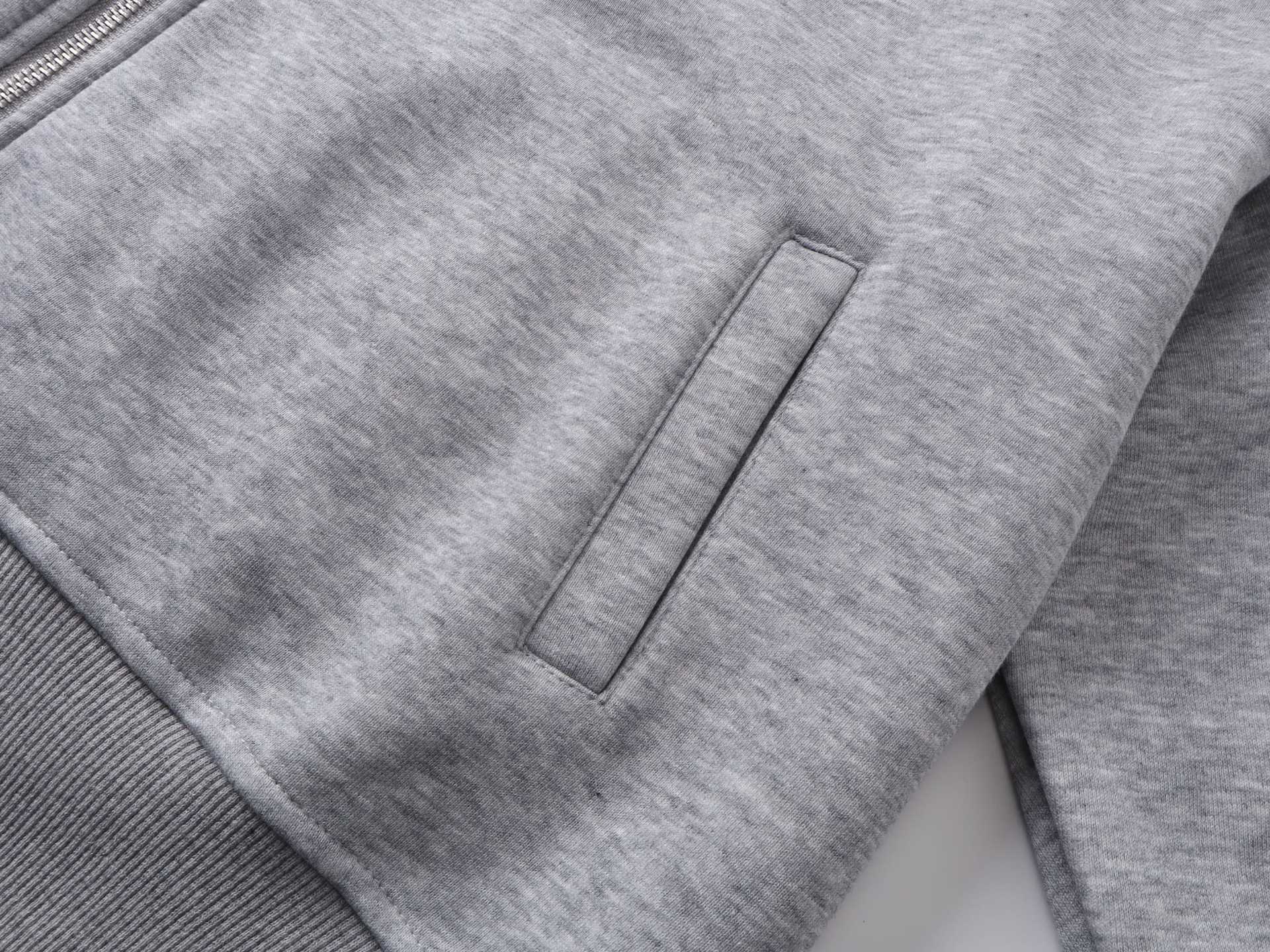 American Retro Loose Fit Geometric Zip Hoodie