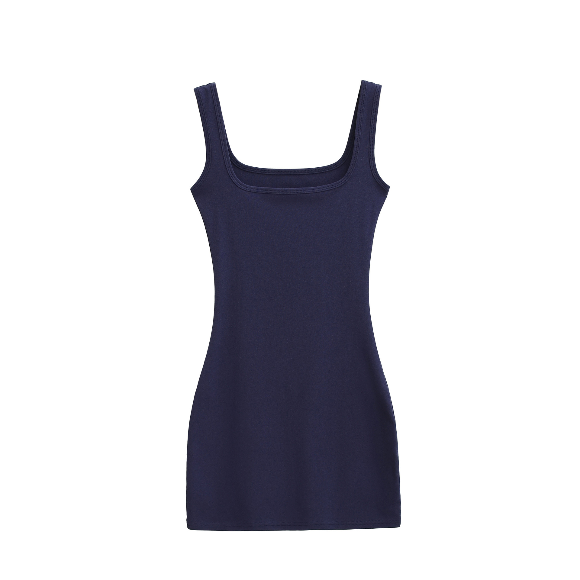 Deep U-Neck Strapless Dress