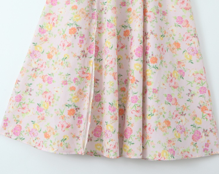 Women's Clothing Floral Fishbone Tie Strap Top + Tube Top Dress Set