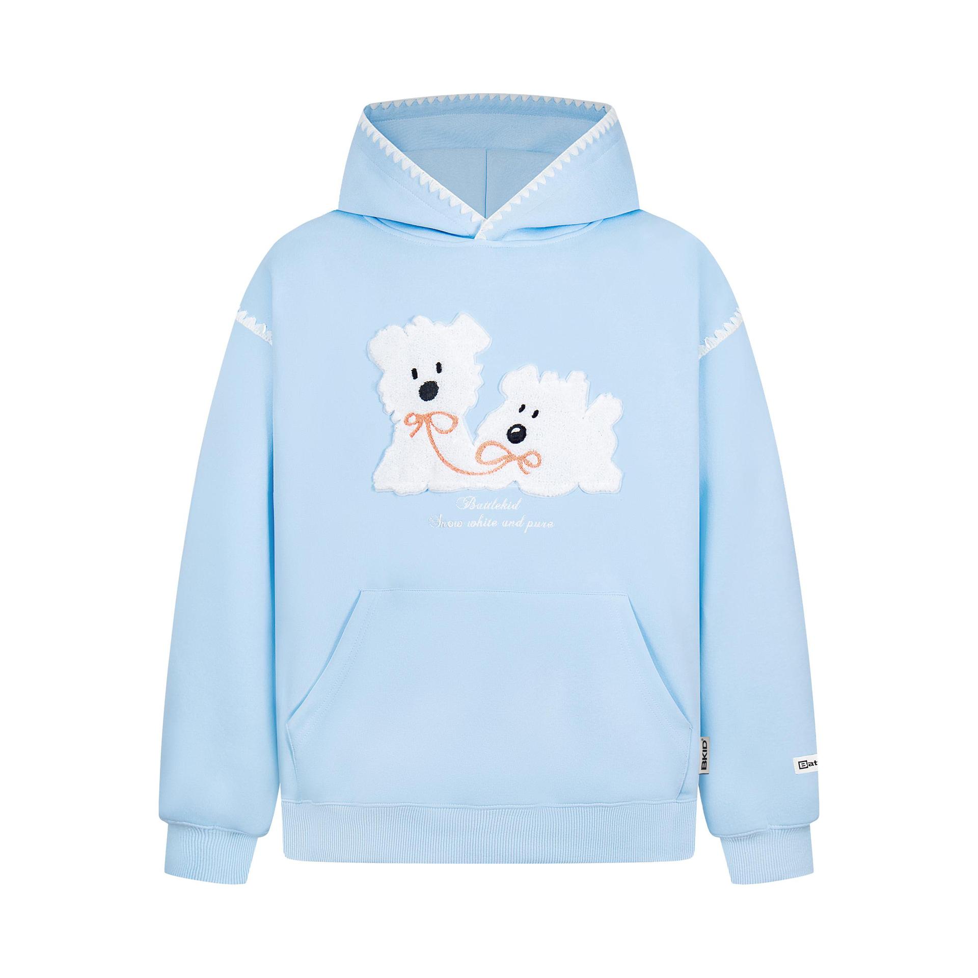 Scallop Trim Long Sleeve Cotton Pet Hoodie