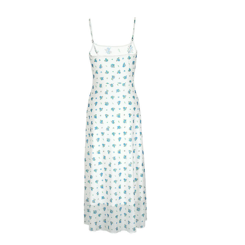 One-Shoulder Printed Fitted Long Sleeveless Dress