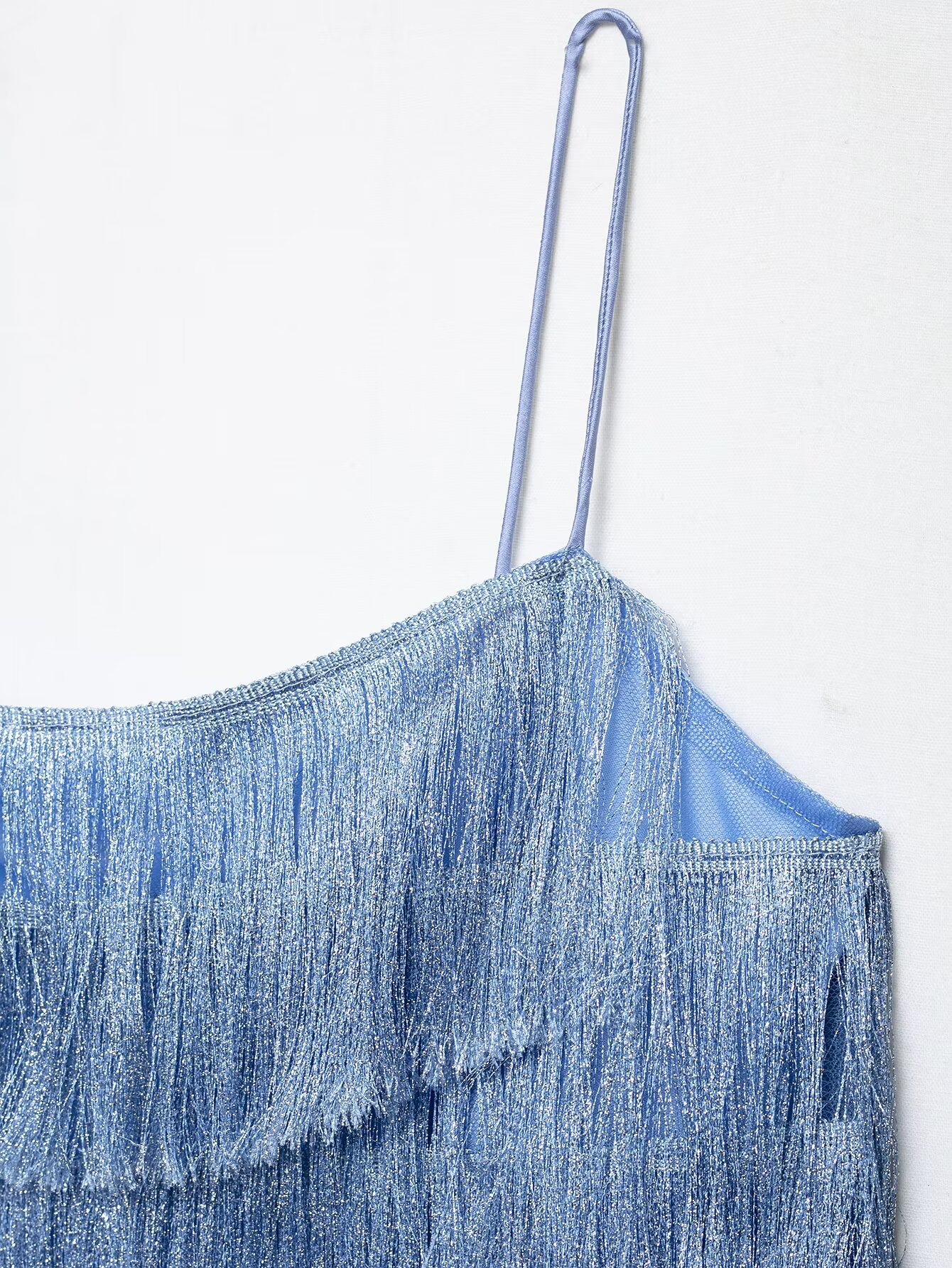 Plunge Tank Fringe Maxi Dress
