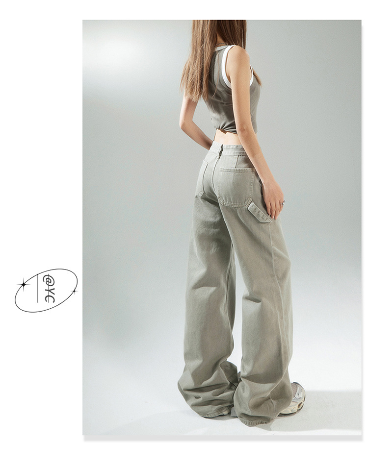 Loose Wide-Leg Pants, Boho Chic, Versatile Slimming Women's Denim Pants