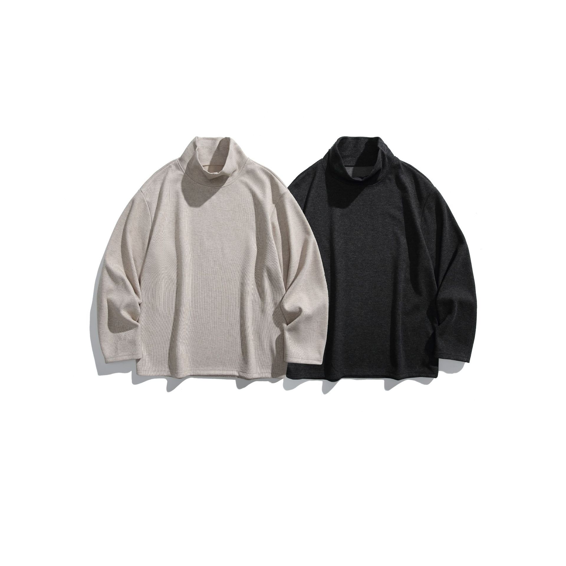 Oversized Letter Print Mock Collar Sweatshirt