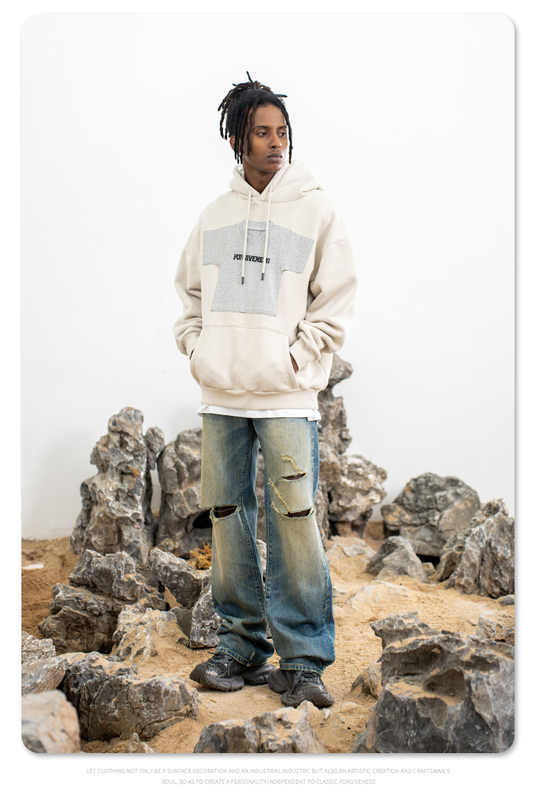 Printed Cotton Oversized Hoodie