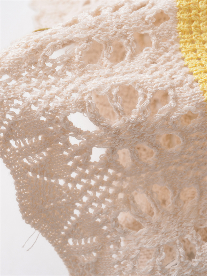 Polyester Sleeveless Crewneck Relaxed Knitwear