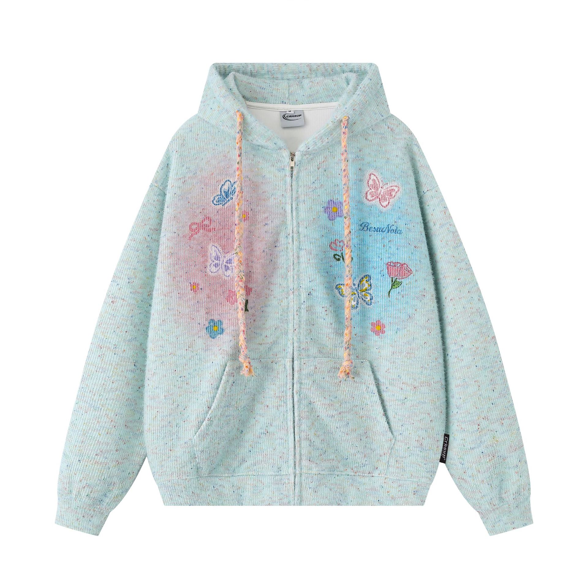 American Retro Loose Fit Long Sleeve Cardigan