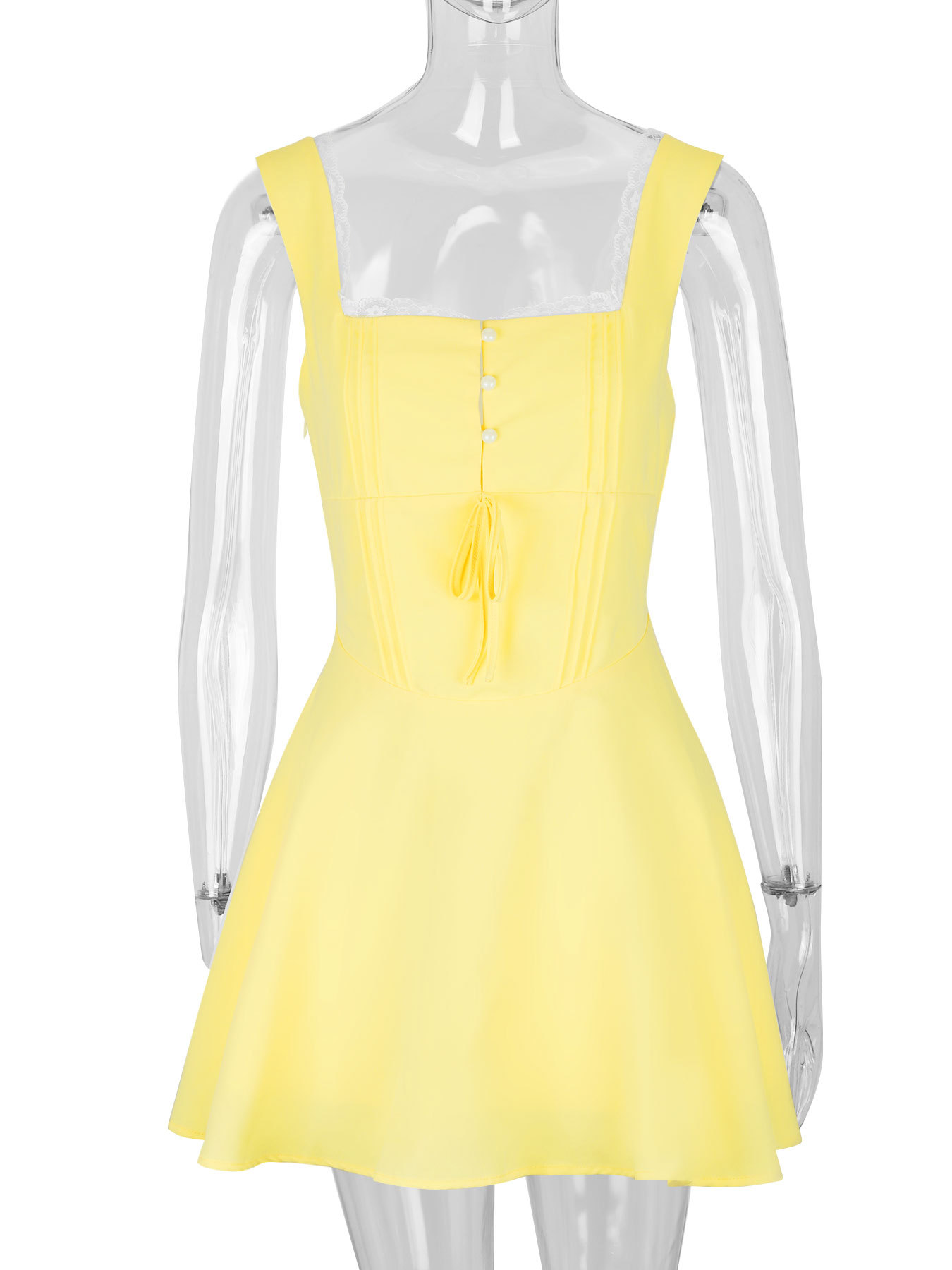 Bold Embroidered Sleeveless Front Closure Dress